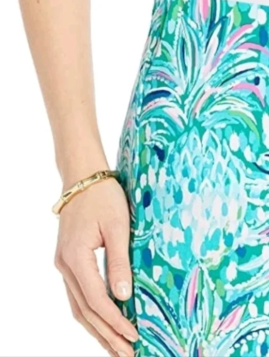 ❤️ LILLY PULITZER GEORGIA MAY PALAZZO PANTS, EMERALD ISLE PINEAPPLE OF MY EYE XS - Picture 3 of 11